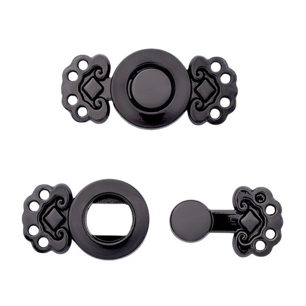Крючки пришивные декоративные 25х12 мм, pewter, 10 шт