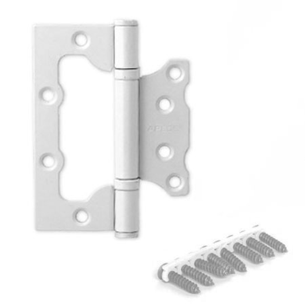 Петля накладная APECS 100*75*2,5-B2-Steel-W белые  **АПЕКС**