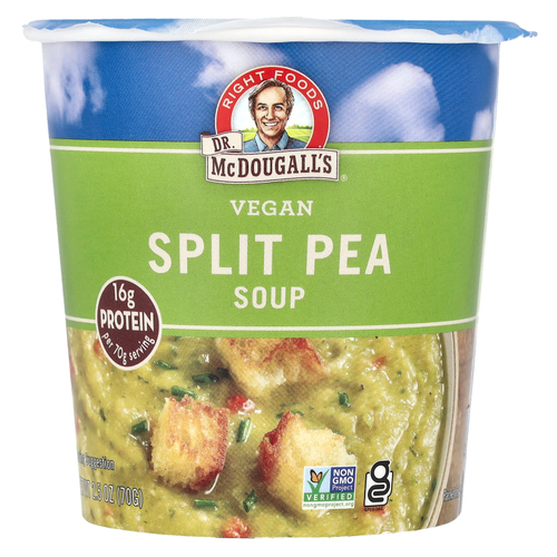 Dr. McDougall's, Веганский гороховый суп, 70 г (2,5 унции)