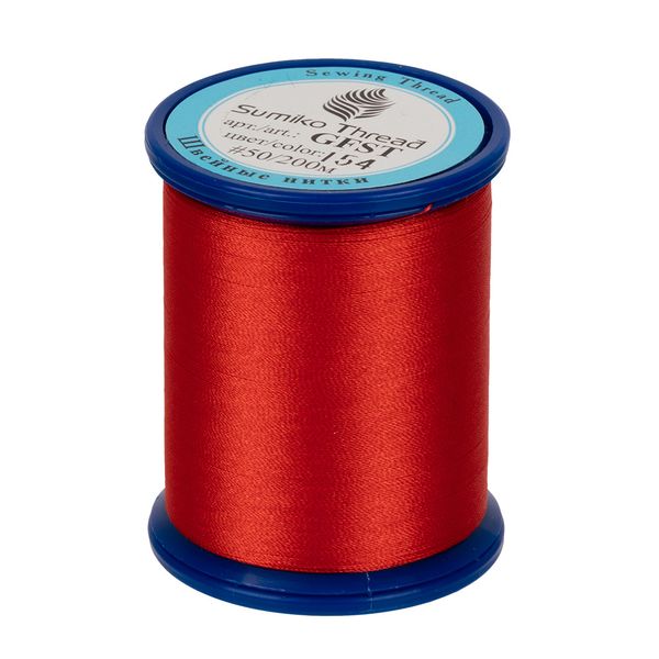 Нитки вышивальные SumikoThread 200 м, (219 ярд), 154 красно-оранжевый