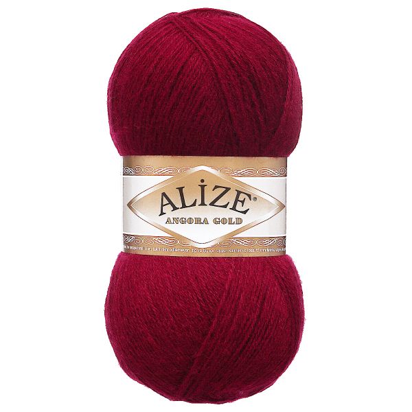 Пряжа Alize (Ализе) Angora Gold / уп.5 мот. по 100 г, 550м, 057 бордовый A