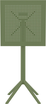 Стол пластиковый барный складной Siesta Contract Sky Folding Bar Table 60, оливковый