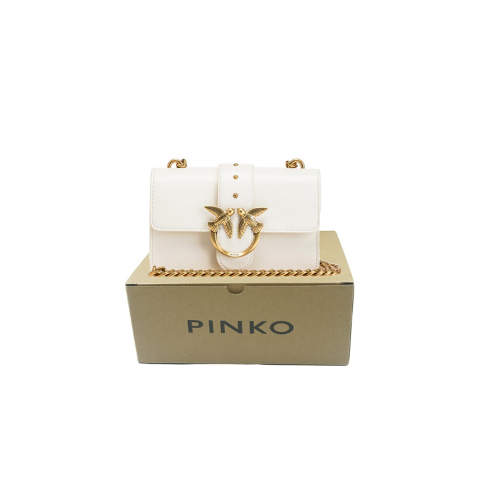 Сумка Pinko One-Shoulder Messenger Bag Mini White, 1P22TY-Y5H7-Z14Q