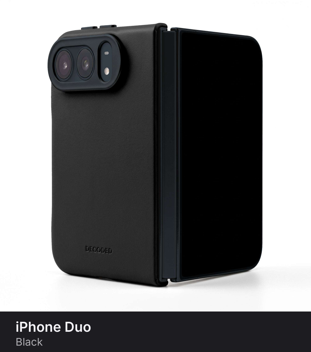 Чехол Decoded Leather Case для iPhone Duo Black