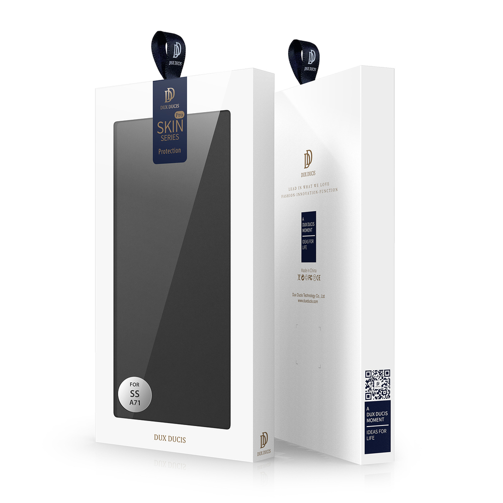 Чехол книжка из PU кожи черного цвета от Dux Ducis для Samsung Galaxy A71, серия Skin Pro Series