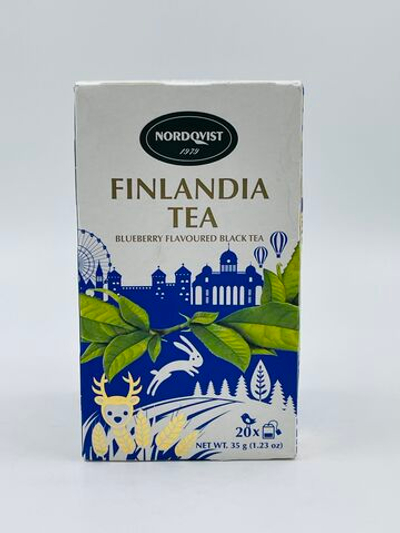 Чай черный NORDQVIST "FINLANDIA TEA" с черникой 20 пакетиков (из Финляндии)
