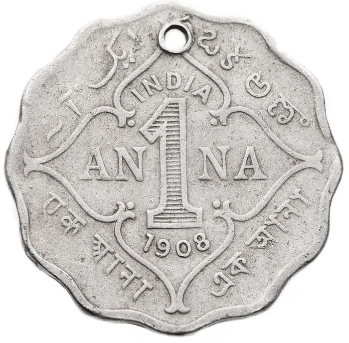 1 анна 1908 Индия (Британская)