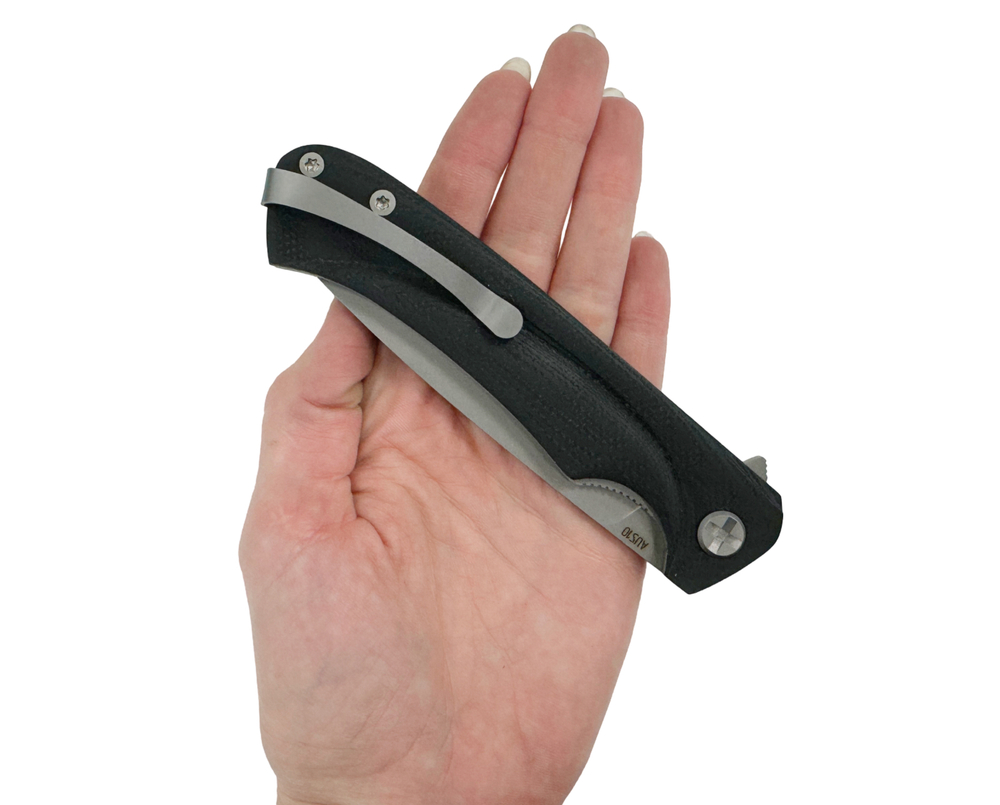 Складной нож Чиж ПЛЮС, AUS10, G10, черный, Saro