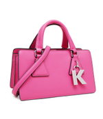 Кожаная сумка через плечо k/lock sm Karl Lagerfeld - розовый(240W3049)