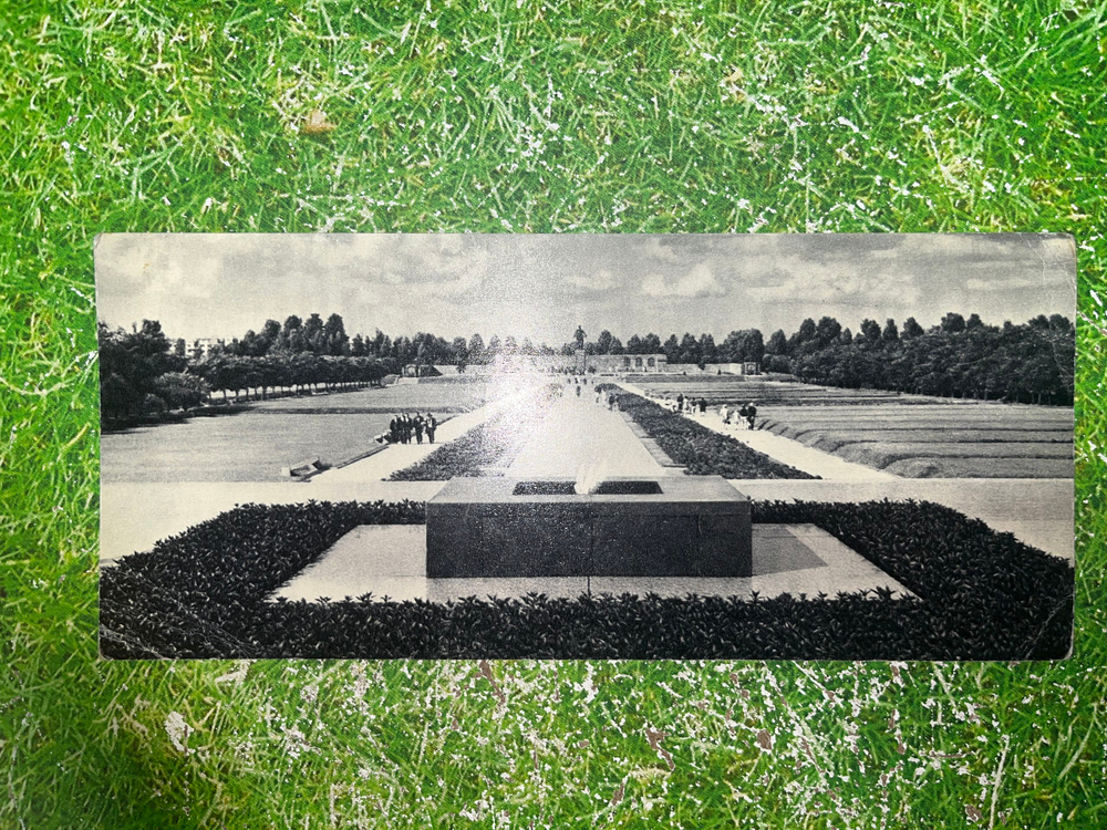 Открытка. Ленинград. Пискаревское мемориальное кладбище-музей. Общий вид центральной аллеи