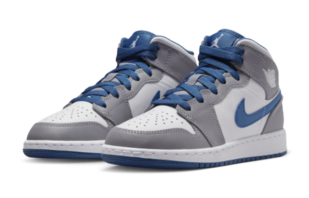 Jordan 1 Mid True Blue Cement GS
