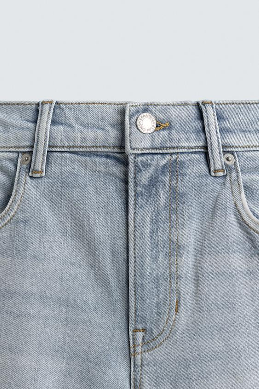 ZARA БАЗОВЫЕ ДЖИНСЫ SLIM FIT, НЕБЕСНО-ГОЛУБОЙ