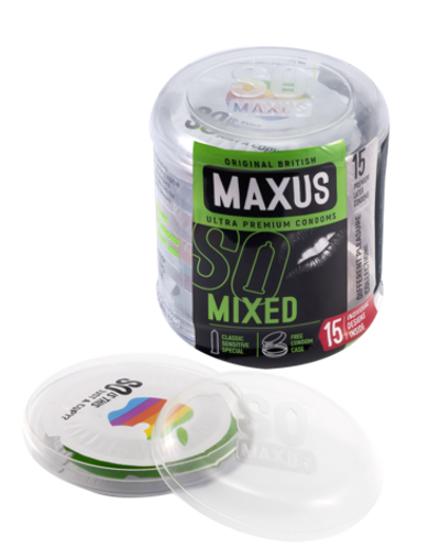 Презервативы микс-набор MAXUS Mixed №15 с кейсом