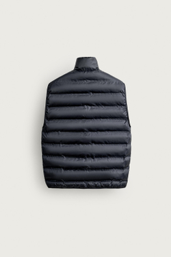 ZARA ЛЕГКИЙ СТЕГАНЫЙ ЖИЛЕТ WATER REPELLENT, СИНИЙ