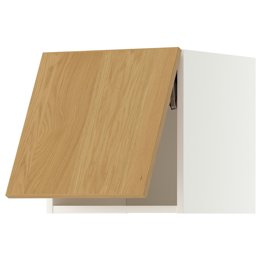 IKEA METOD  (ИКЕА МЕТОД)  -  Горизонтальный навесной шкаф - белый/дуб Sinarp 40x40 см