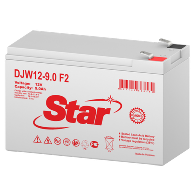 Аккумулятор STAR DJW12-9.0 F2 ( 9Ач / 12В ) AGM