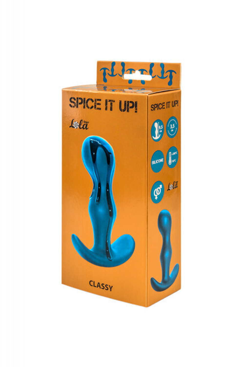Анальная пробка Spice it up Classy Dark Aquamarine (Цвет: Синий)