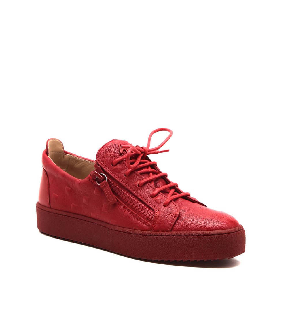 Кожаные кроссовки Giuseppe Zanotti - красный(RM20020)