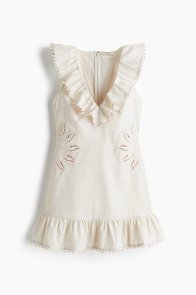 Платье с вышивкой — Светло-бежевый — H&M 1302443