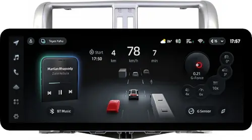 Магнитола для Toyota Land Cruiser Prado 150 2009-2013 (рамка серебро) - Teyes CC4PRO монитор 12.3" 2K QLED + рамка 9, Android 13, Быстрейшая, Snapdragon 778G, ИИ, CarPlay, DSP, 4G SIM-слот