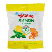 Леденцы Vitalor Лимон с Мятой и витамином С, 60 г