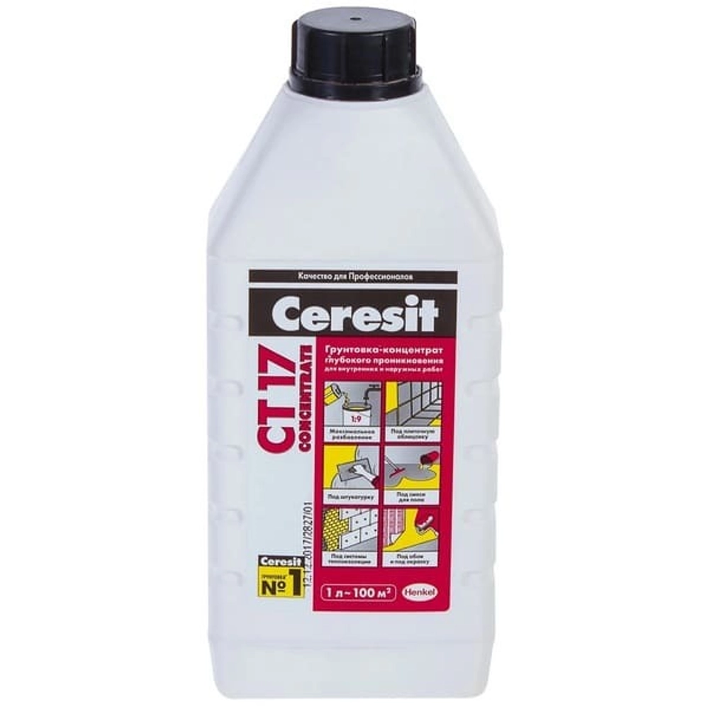 Грунтовка-концентрат глубокого проникновения Ceresit CT 17 Concentrate 1 л