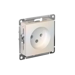 Розетка без заземления без шторок Systeme Electric AtlasDesign Жемчуг ATN000441