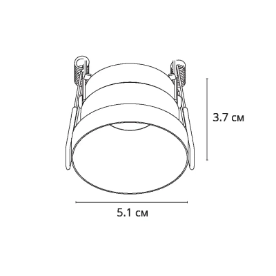 Точечный встраиваемый светильник Arte Lamp DUCRE MINI A7094PL-1BK, 1хG5.3