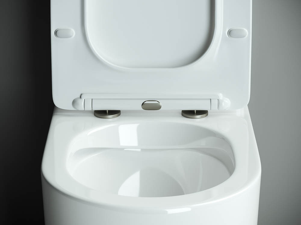 Унитаз-компакт безободковый Ceramica Nova Metropol CN4001-B с крышкой-сиденьем микролифт, белый глянец