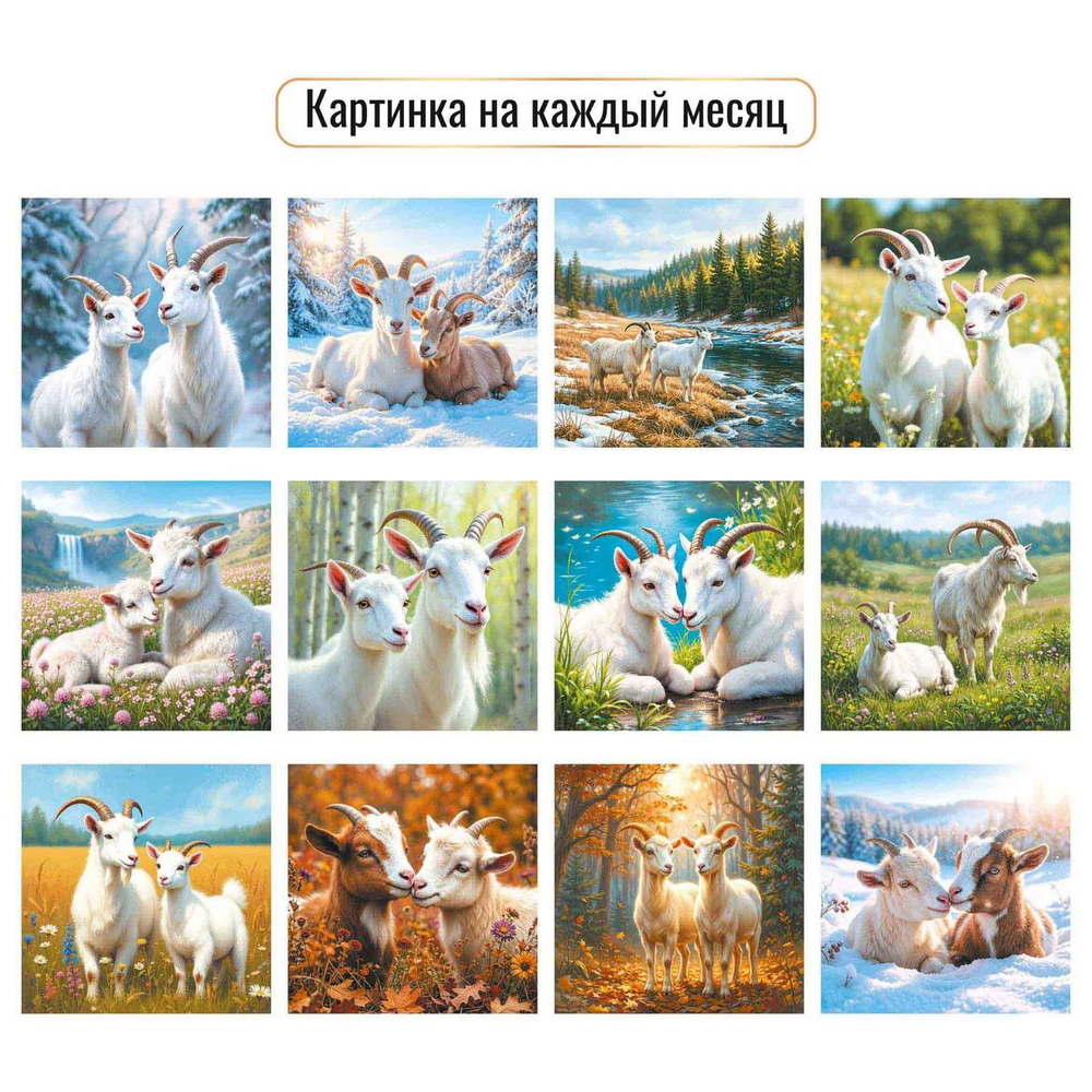 Календарь на скрепке с курсором 230х230 2027 "Символ года" 10278 (Квадра)