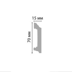 Плинтус напольный Decomaster A025 70х15х2000мм