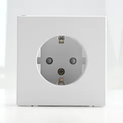 Розетка с заземлением и защитными шторками Systeme Electric ArtGallery Лотос GAL001345