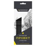 Карандаш чернографитный (набор) Проект ассорти 8х12 шт, 6М(6B), 5М(5B), 4М(4B), 3М(3B), 2М(2B), М(B), ТМ(HB), ТМ(HB), Т(H), Т(H), 2Т(2H), 2Т(2H), ВКФ 12B-4010
