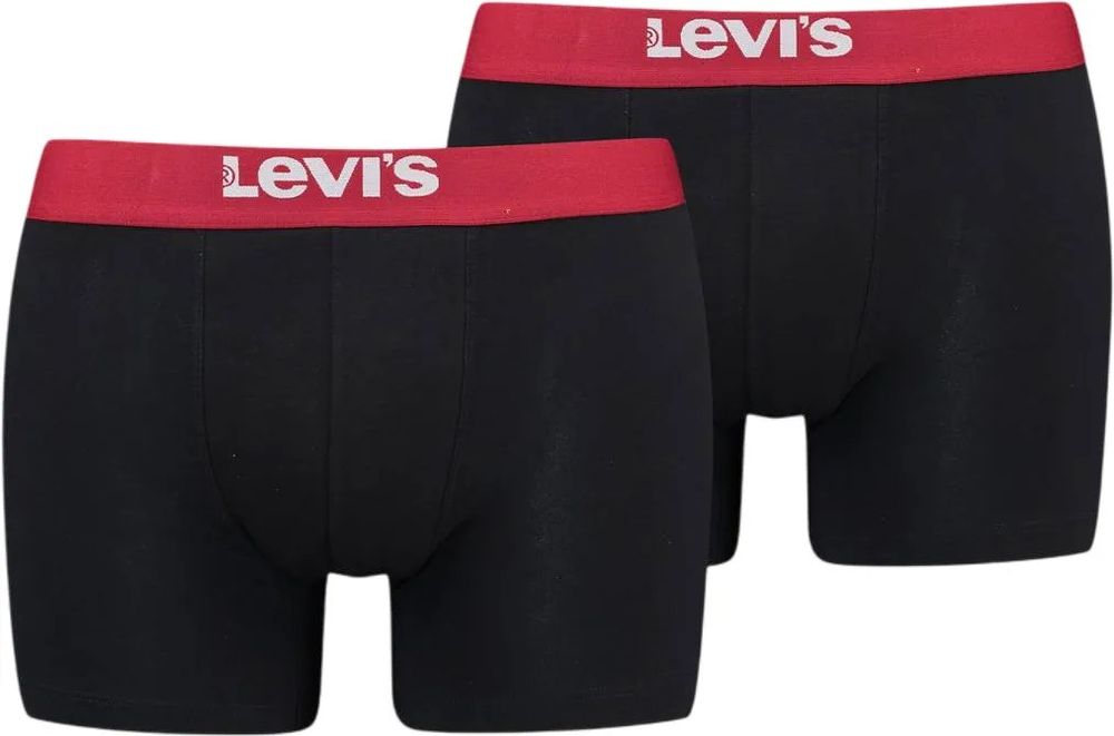 Трусы мужские ( набор 2 шт. ) LEVI'S SOLID BASIC BOXER BRIEF ORGANIC CO 2P