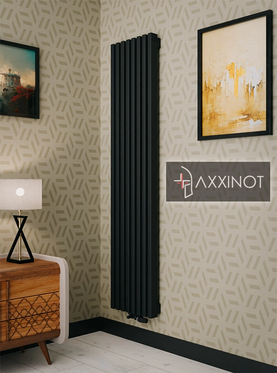 Axxinot Cardea V 800 - вертикальный трубчатый радиатор высотой 800 мм, черный