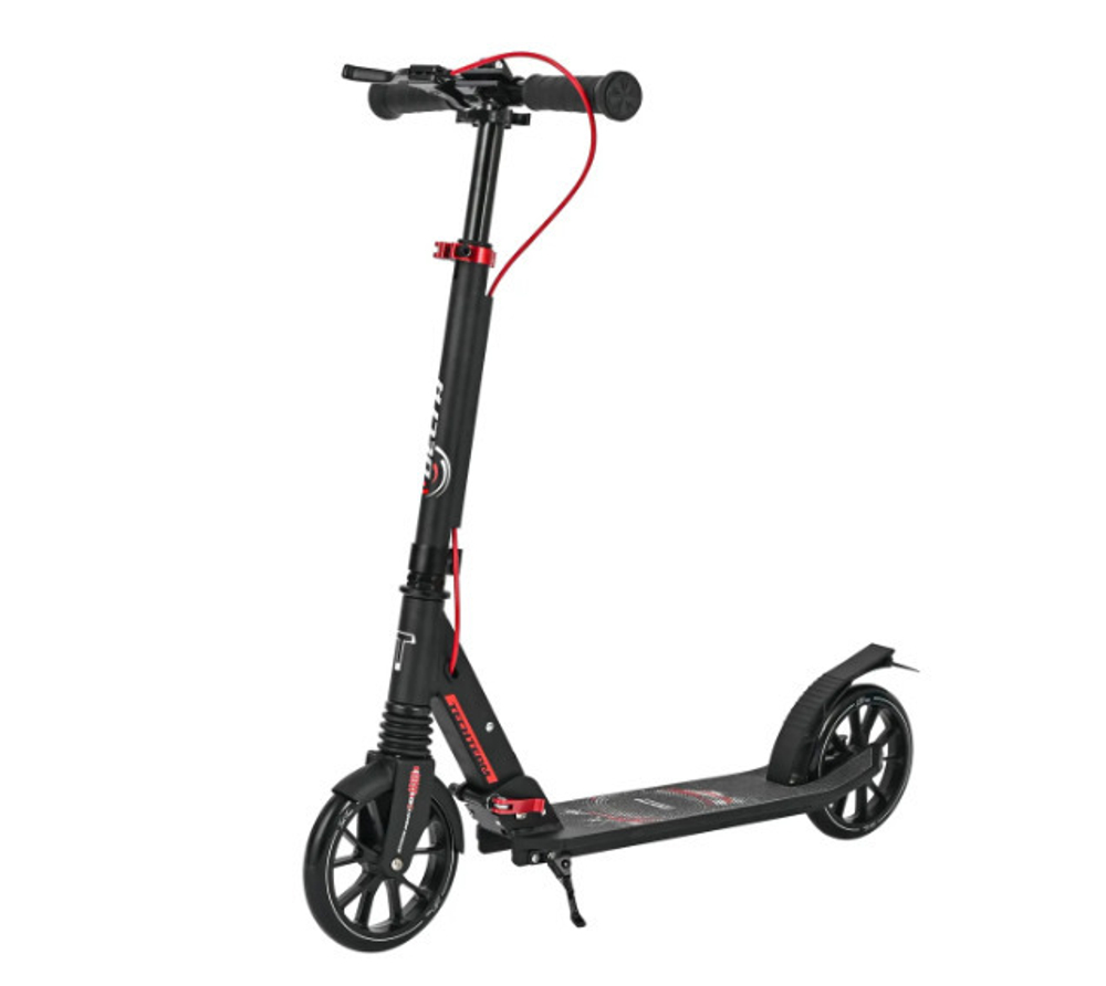 Самокат Tech Team Delta black-red 1/4 чёрный/красный