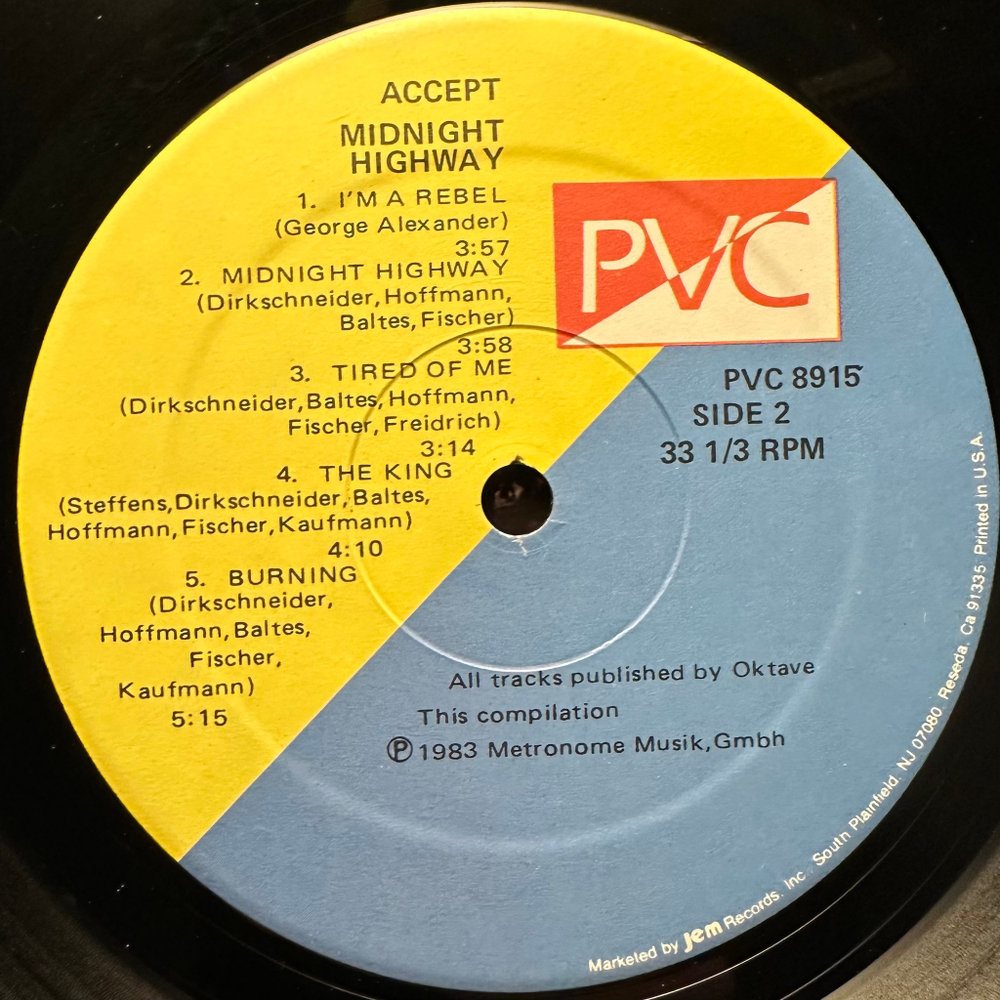 Accept - Midnight Highway (США 1983г.)