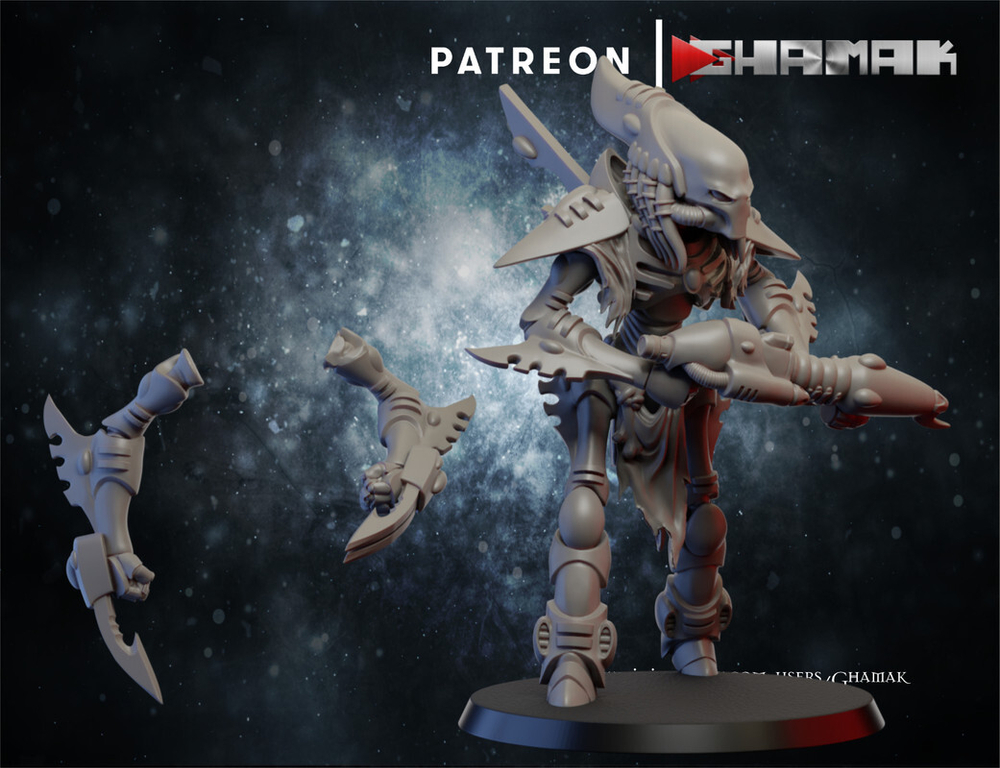 Aeldari Craftworlds Wraithguard Призрачный Страж №2 миниатюра для dnd, днд, pathfinder, фентези, Настольная игра, НРИ, Варгейм, РПГ