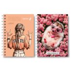 Записная книжка на гребне A6 120 л., 4 шт, клетка, Мои правила 01182, Светоч ЗК110