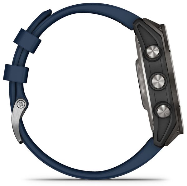 Умные часы Garmin Quatix 8 47 мм AMOLED Sapphire Titanium Синий | Captain Blue (010-02904-51 | 010-02904-50)