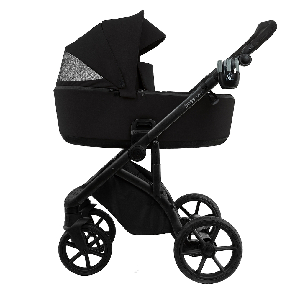 Коляска 2 в 1 Roan Bass Next 2.0, Caviar Black