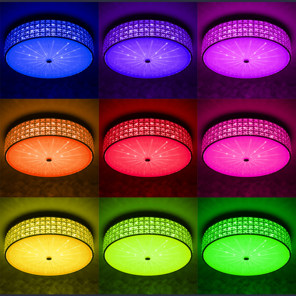 Citilux Портал CL32418G1 LED RGB Люстра хрустальная с пультом Хром