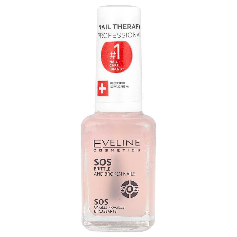 Eveline Cosmetics, SOS мультивитаминный кондиционер для ломкости и ломкости ногтей, 12 мл (0,42 жидк. унц.)