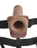 Универсальный полый вибрострапон 20,3см с пультом ДУ PipeDream Fetish Fantasy 7 Hollow Vibrating Rechargeable Strap-On Remote Tan 339122