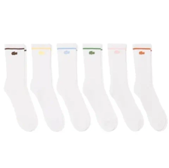 Теннисные носки Lacoste Ribbed 6P - white