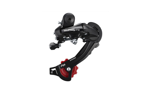 Переключатель задний Shimano Tourney, TZ500, GS, 6ск., крепление на болт, цв. черн., без уп.