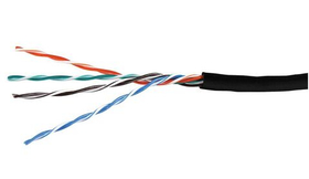 Кабель витая пара U/UTP Cat 5e 4x2х24AWG СU (Медь) (305м) solid, РЕ, чёрный TDM SQ0107-0105
