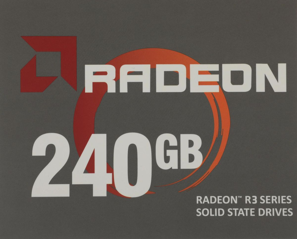 SSD AMD Radeon R3 240Гб, 2.5", SATA3, Retail, Чтение:520мб/с, Запись:450мб/с, радиатор (R3SL0240G2)