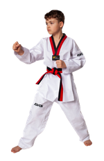Taekwondo uniform Victory Poom with black/red lapel - WT approved