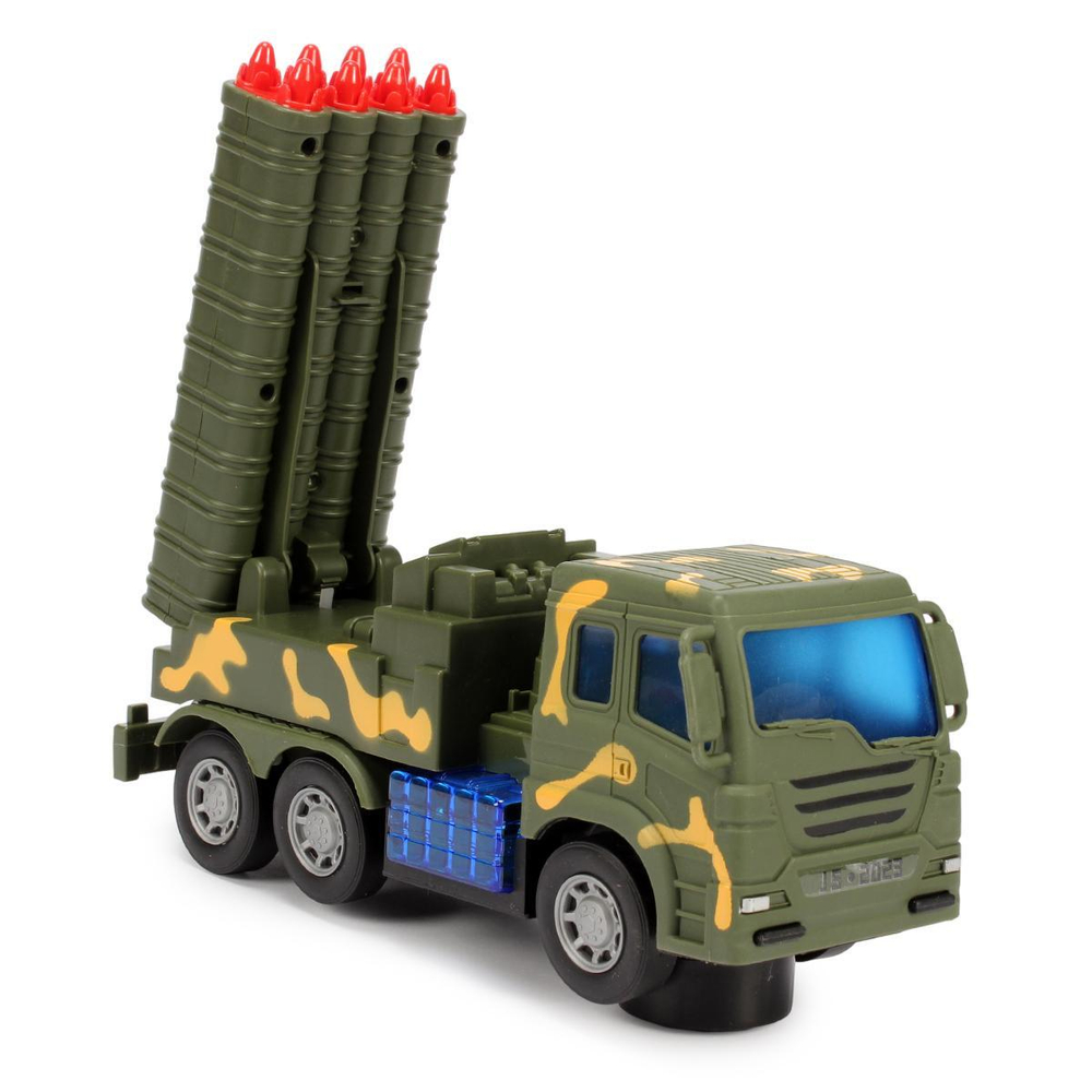Машина Военная на бат. 24см, коробка 107-5